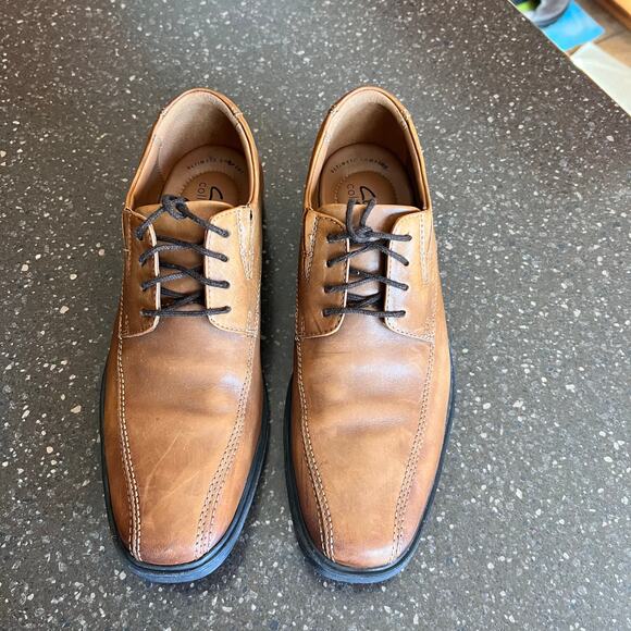 Clarks Men's Brown Lace Up Oxford Dress Shoes Size 8 #261300957070 - Picture 7 of 11